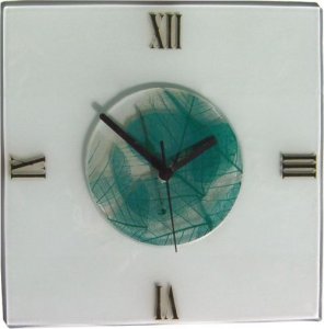 Glas Wanduhr, grüner Kreis, römische Ziffer, Quarzuhr