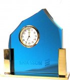 Optische Kristall Uhr Werbeuhr Ericsson azurblau Quarzuhr